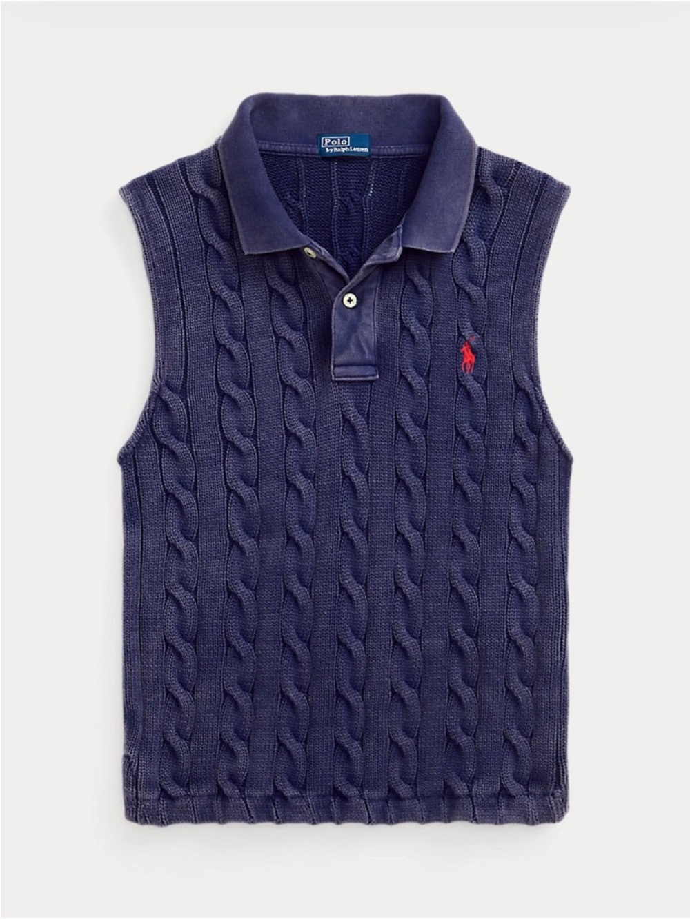 Cable-Knit Cropped Polo Shirt
Polo Ralph Lauren